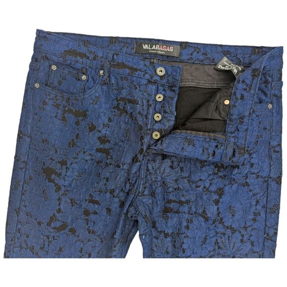 Valabasas Stacked "Blue Moon" Denim Jean - Blue/Black Size 40 NWT - Picture 8 of 10